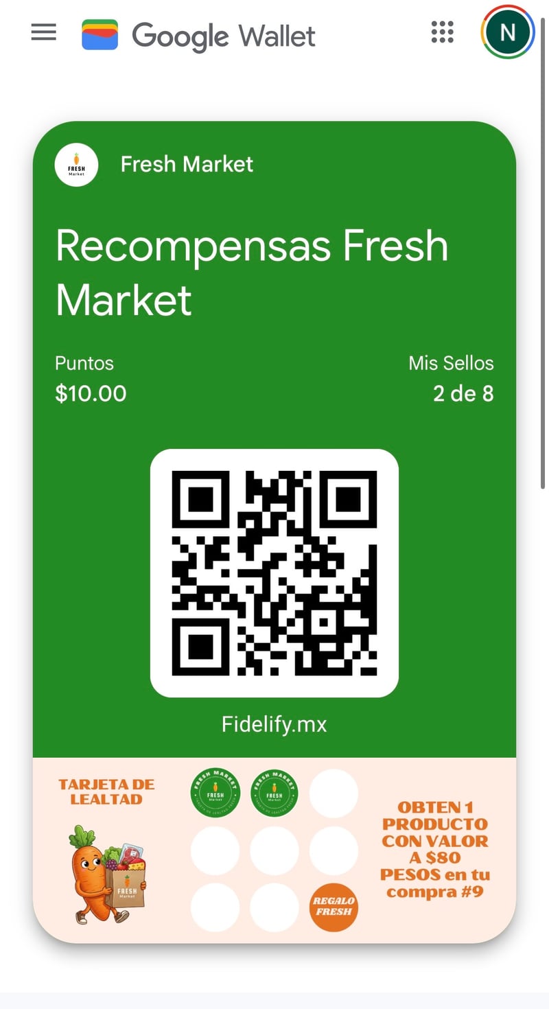 Fresh Market - Pase Google Wallet